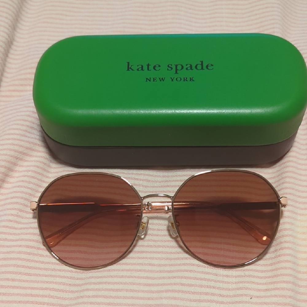 Kate Spade Brown Sunglasses with Green Case